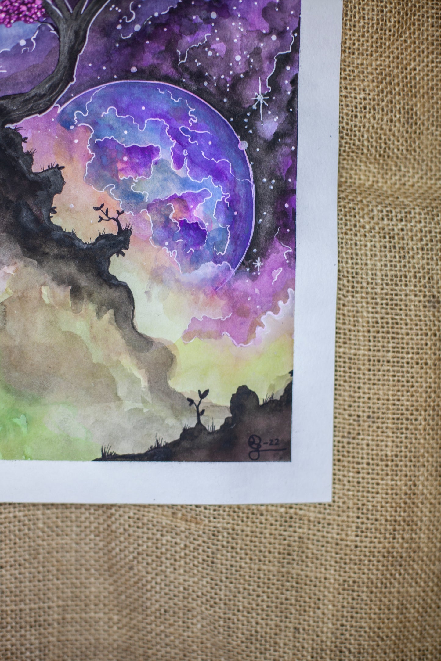 Original Akvarellmålning: Another World