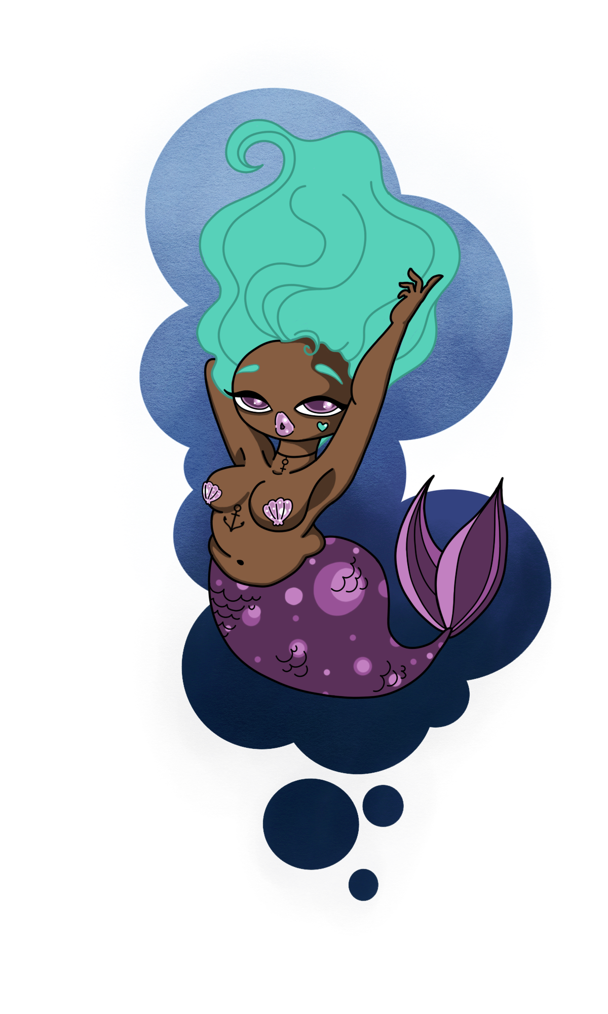 Digital Art: Mermaidylicious Sister